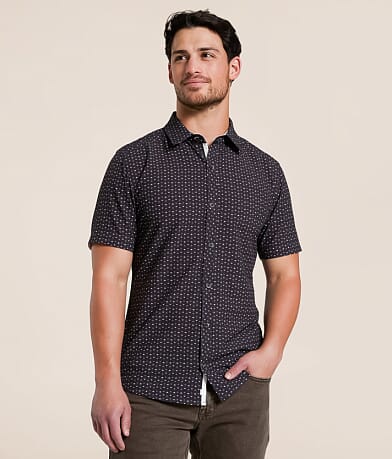 J.B. Holt Geo Tailored Performance Stretch Shirt front view