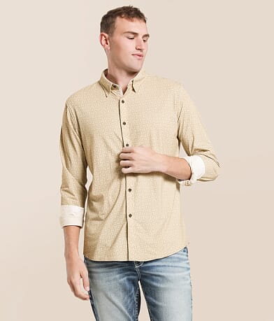 J.B. Holt Geo Athletic Performance Stretch Shirt front view