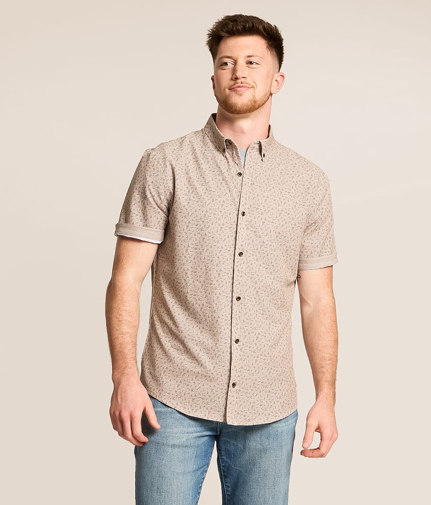 Floral Seersucker Athletic Performance Shirt