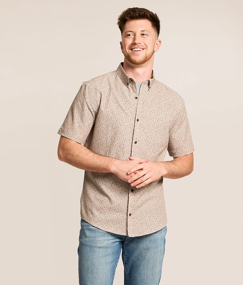 Floral Seersucker Athletic Performance Shirt