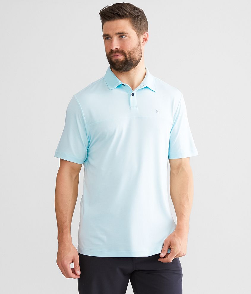 Maven Co-op Striped Performance Polo front view