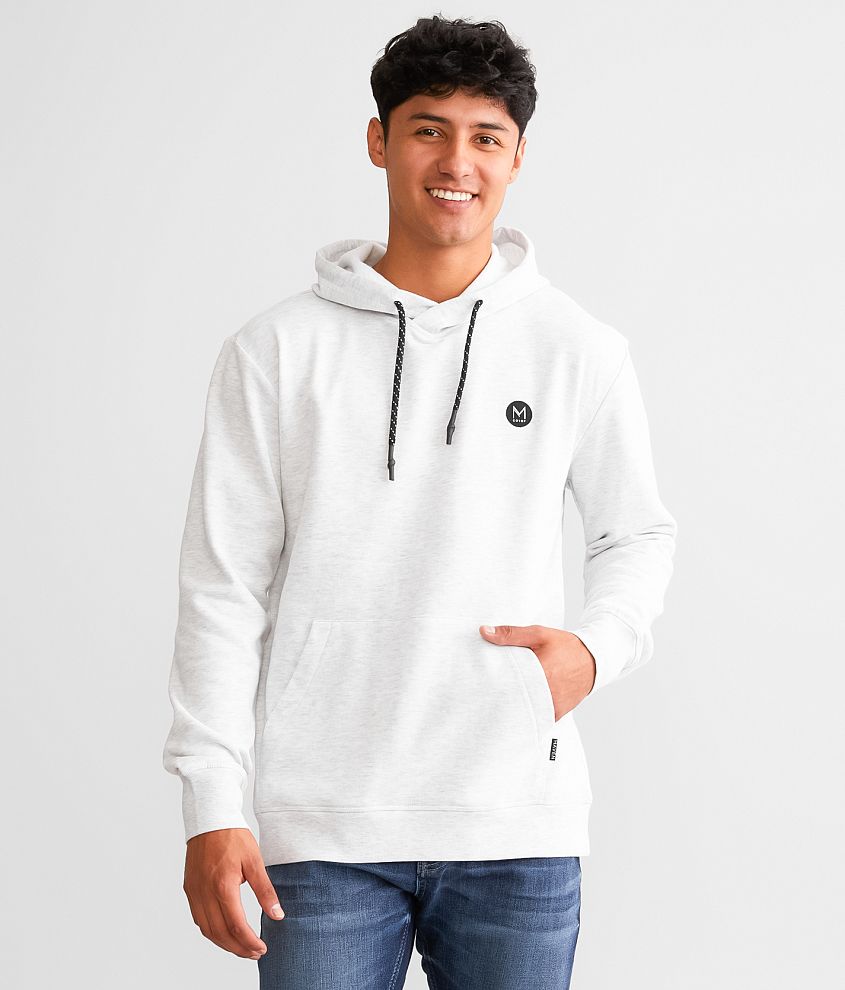 BKE Ribbed Henley Hoodie - Men's Sweatshirts in White