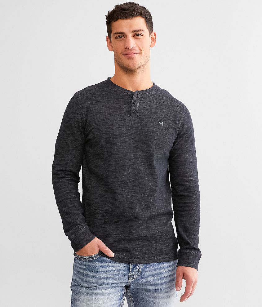 Maven Co-op Marled Henley front view