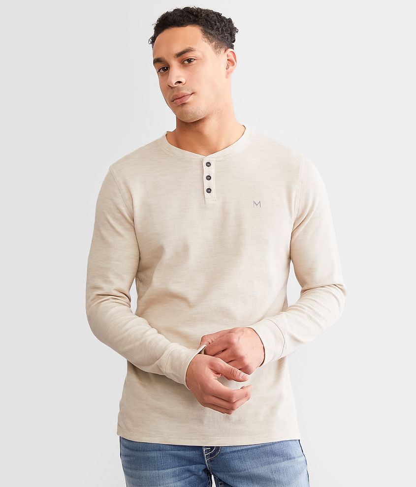 Maven Co-op Marled Performance Henley front view