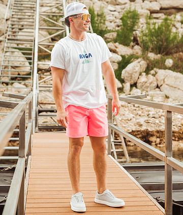 The Patriotic Lights Stretch Swim Trunks