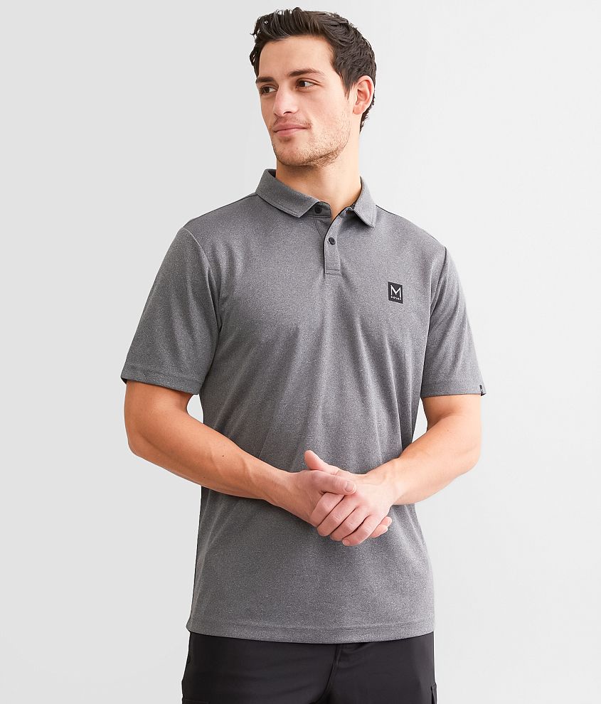 Maven Co-op Marled Performance Polo front view