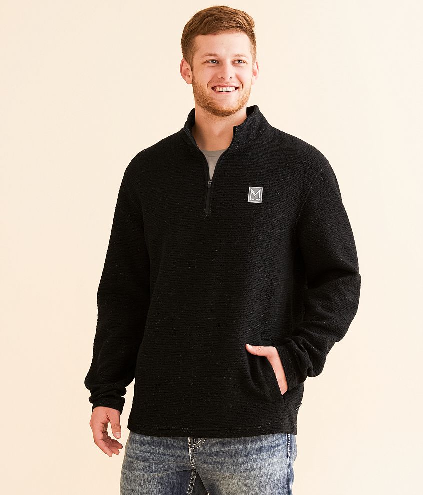 Maven Co-op Textured Quarter Zip Pullover front view