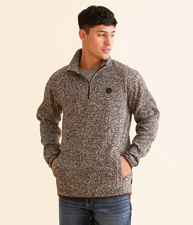 Maven Co-op Quarter Zip Marled Sweater front view