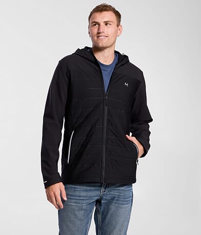 Maven Co-op Heat Quilted Softshell Hooded Jacket front view