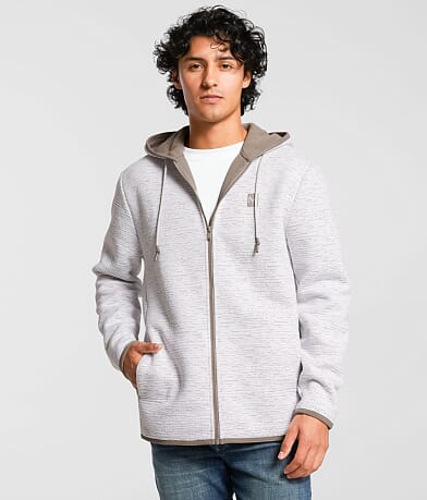 Maven Co-op Textured Knit Hooded Jacket front view