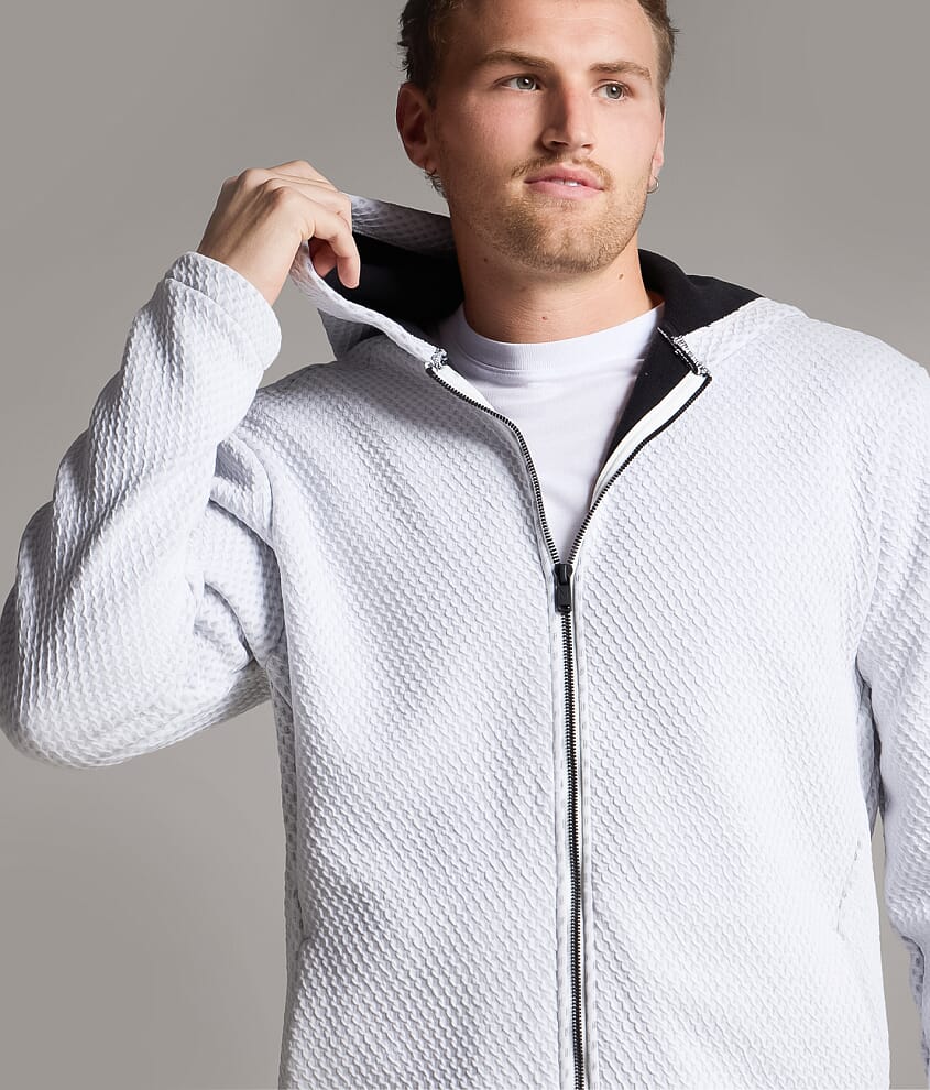 Textured Knit Hooded Shacket