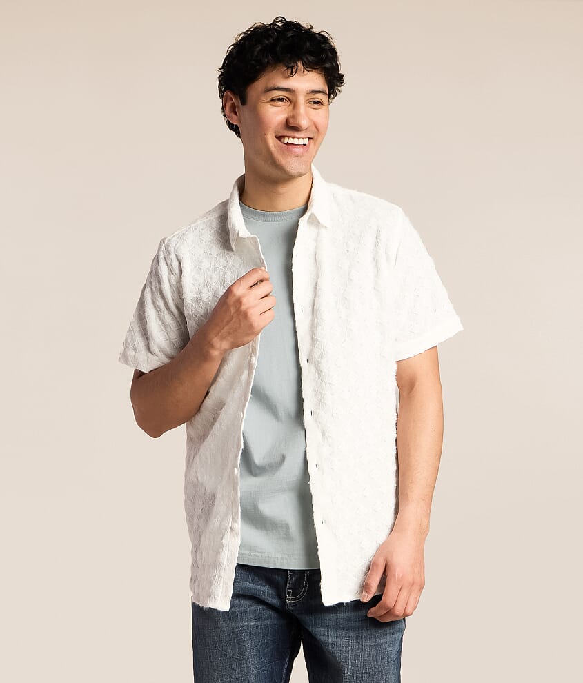 Nova Industries Flocked Diamond Shirt - Men's Shirts in White | Buckle
