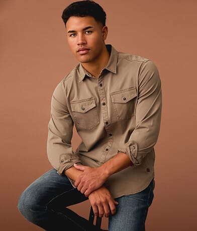 Outpost Makers Washed Athletic Stretch Shirt front view