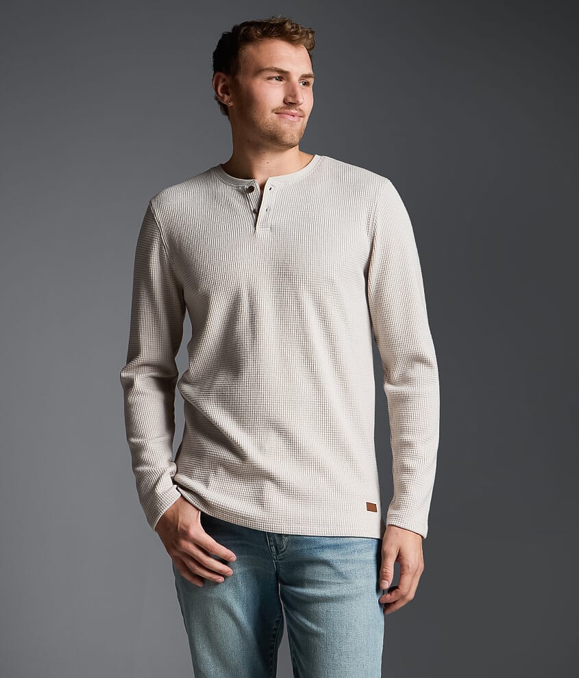 Outpost Makers Snap Thermal Henley - Men's T-Shirts in Taupe | Buckle