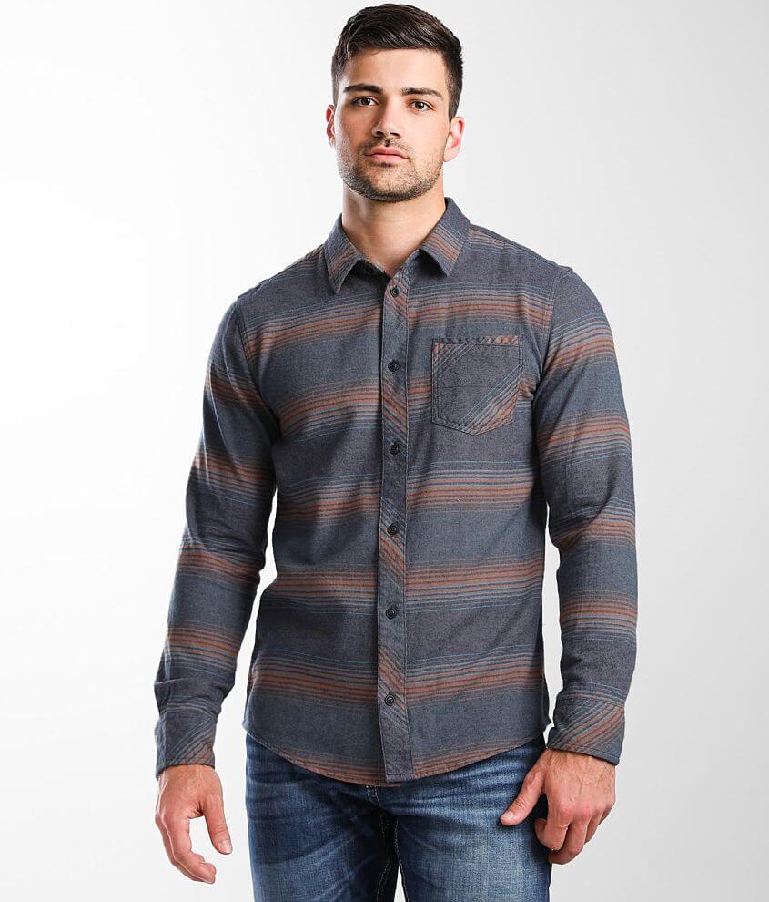 Departwest Striped Flannel Shirt - Men's Shirts in Navy | Buckle