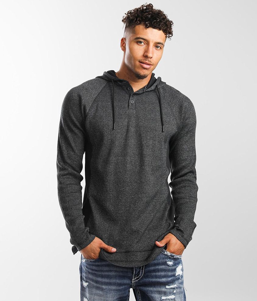 Thermal henley hoodie new arrivals