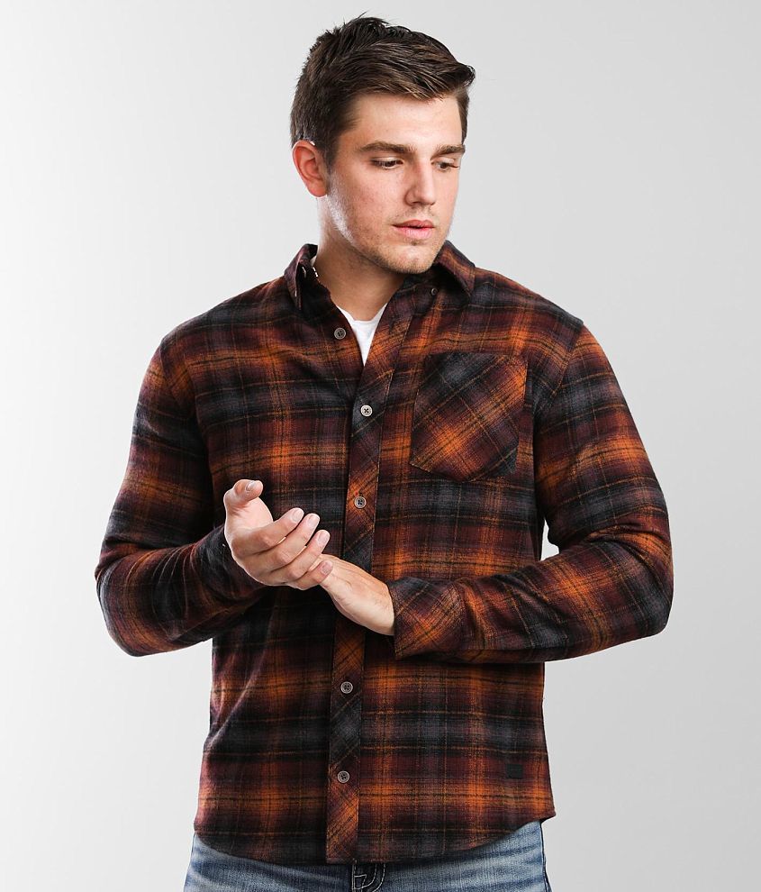 Outpost Makers Plaid Flannel Shirt - Men's Shirts in Burnt Orange Brown