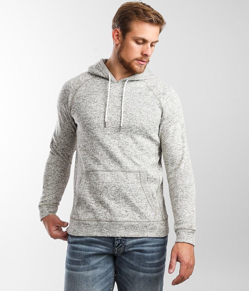 Grey knitted online hoodie