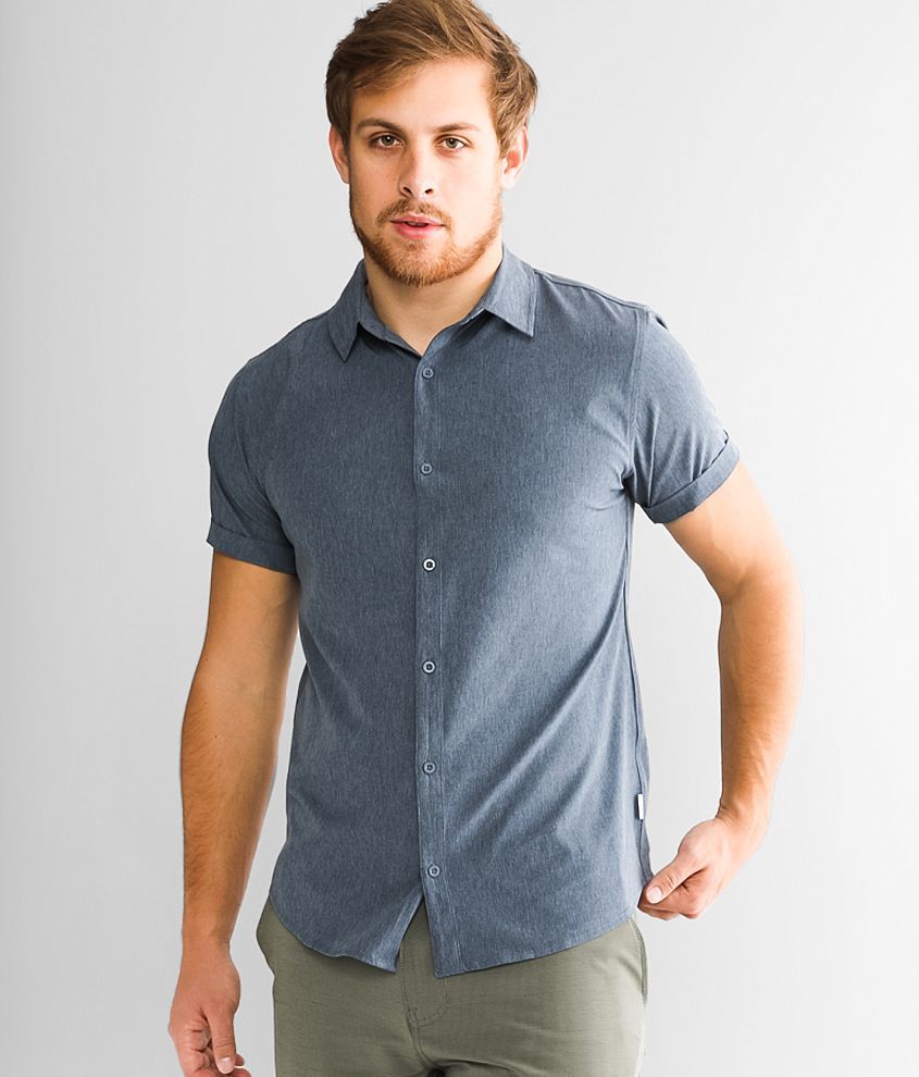 Departwest Performance Stretch Shirt - Men's Shirts in Navy | Buckle
