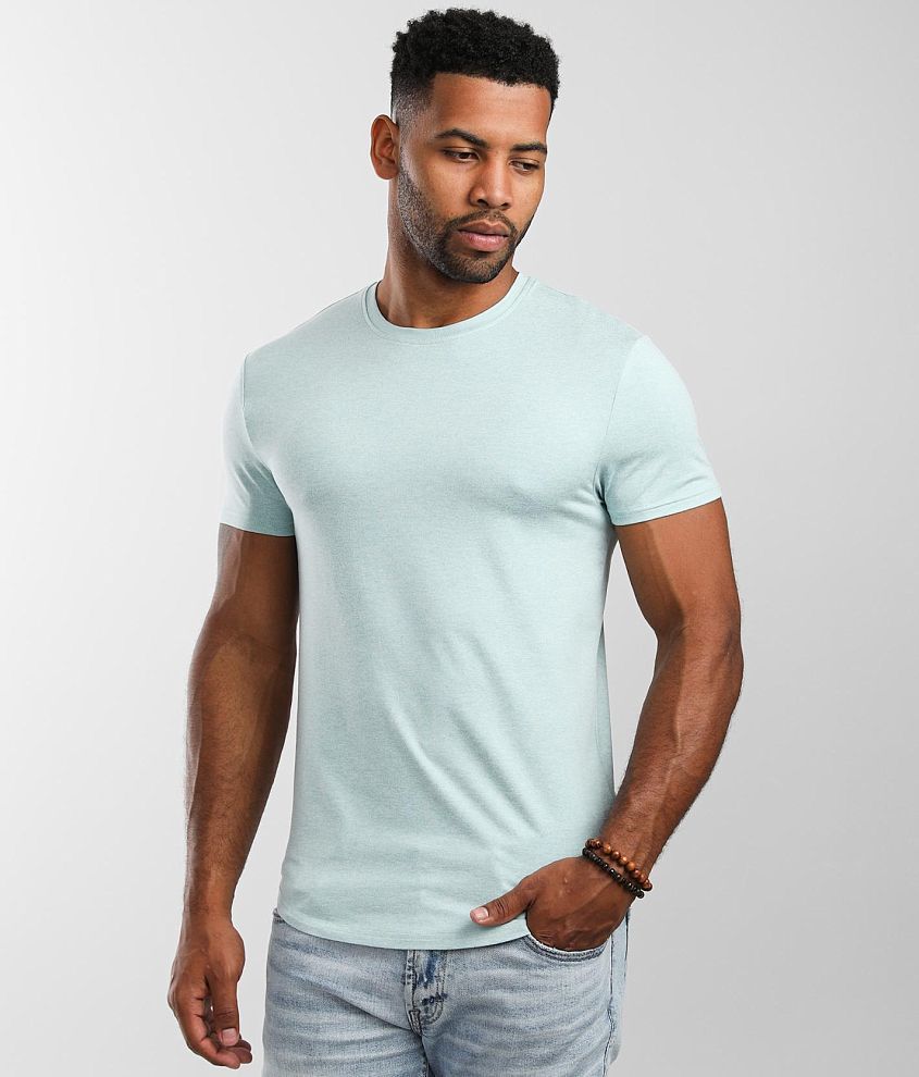 BKE Axton Performance T-Shirt - Men's Activewear in Aqua Heather | Buckle