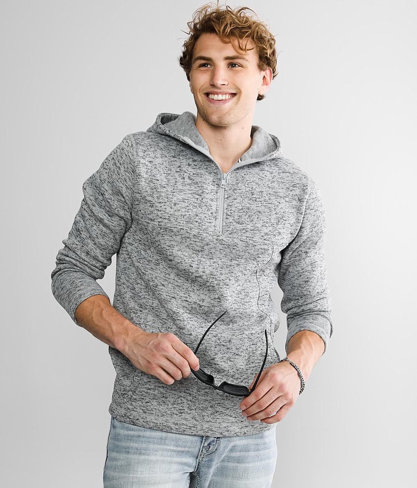 BKE Marshall Sweater Knit Hoodie - Men's Sweatshirts in Grey Charcoal ...