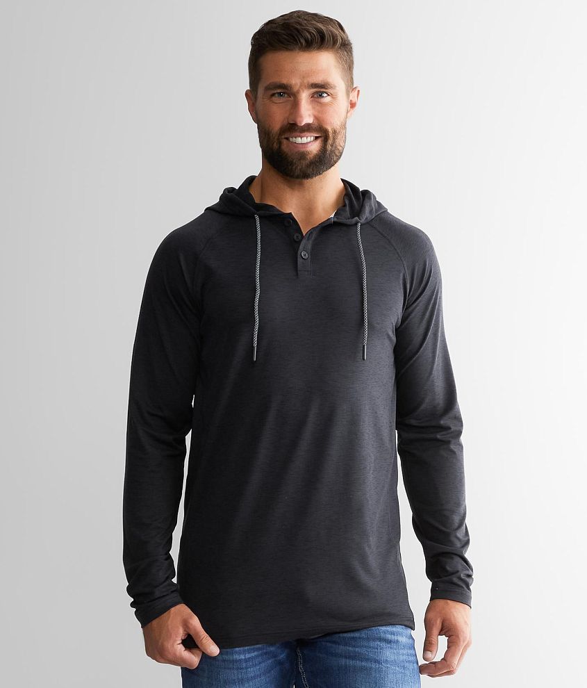 BKE Performance Henley Hoodie front view