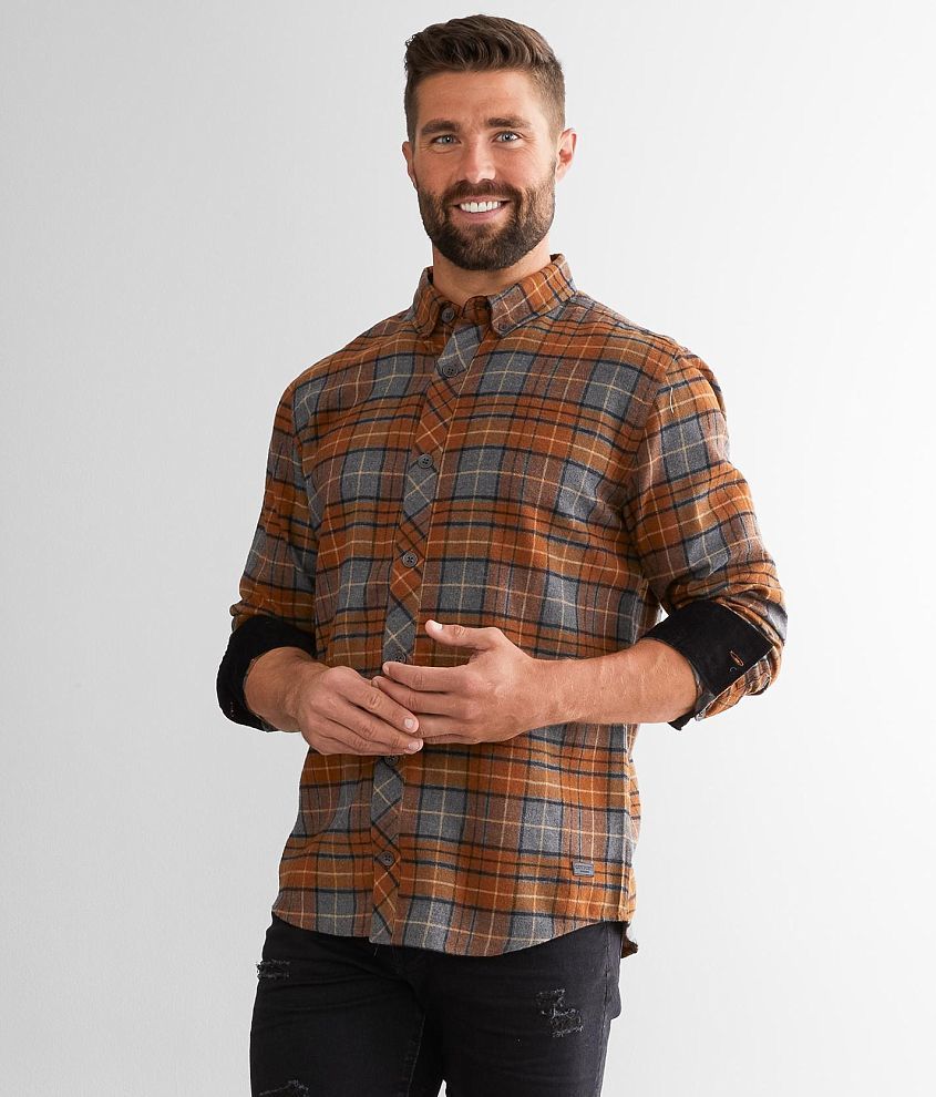 Outpost Makers Brushed Plaid Shirt front view