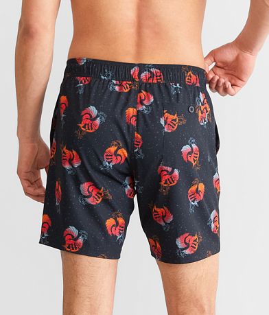 Departwest Rooster Stretch Swim Trunks back view