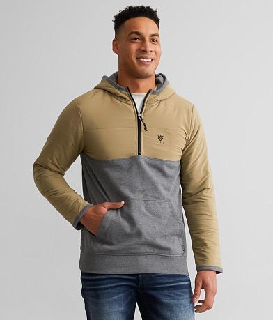 Veece Avery Quarter Zip Hoodie - Men's Sweatshirts in Olive