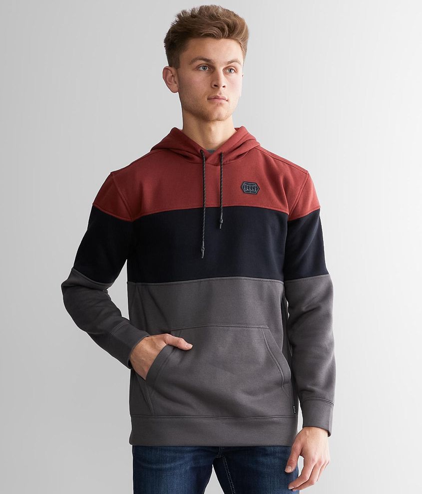 Veece Color Block Hooded Sweatshirt - Men's Sweatshirts in Red Black ...