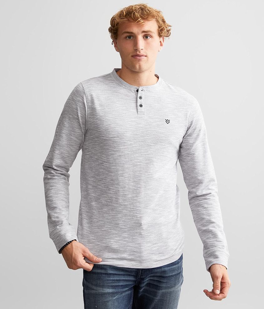 Veece Marled Henley front view