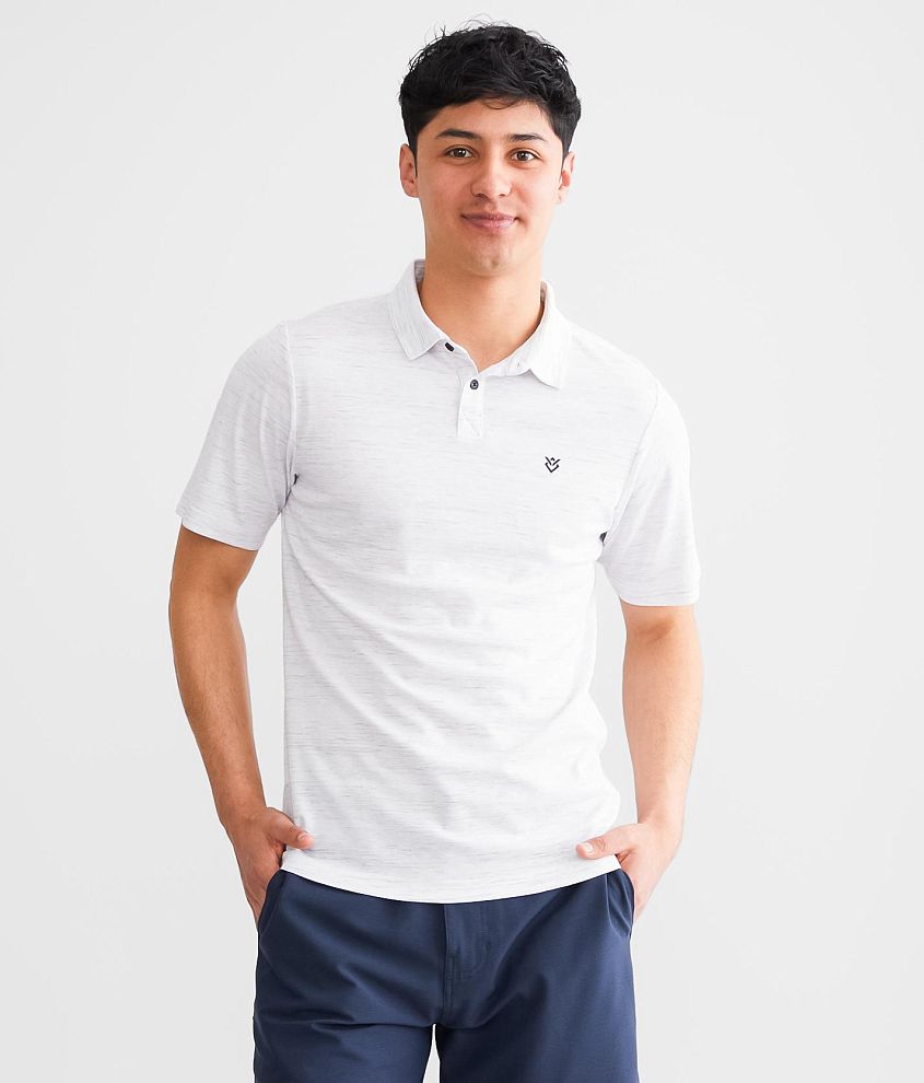 Veece Marled Knit Polo front view