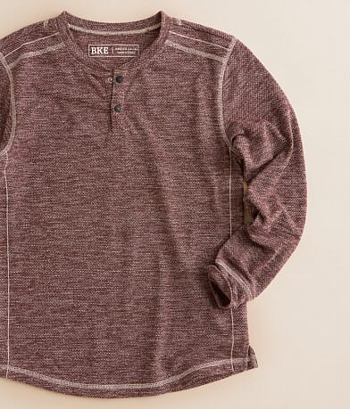 BKE Boys - Starling Textured Henley front view