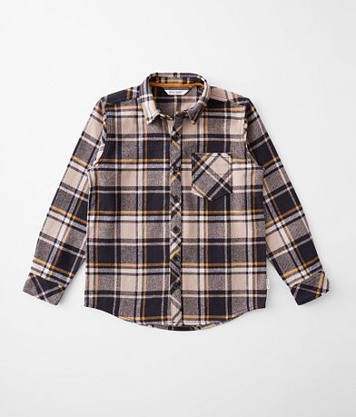 Departwest Boys - Plaid Flannel Shirt front view