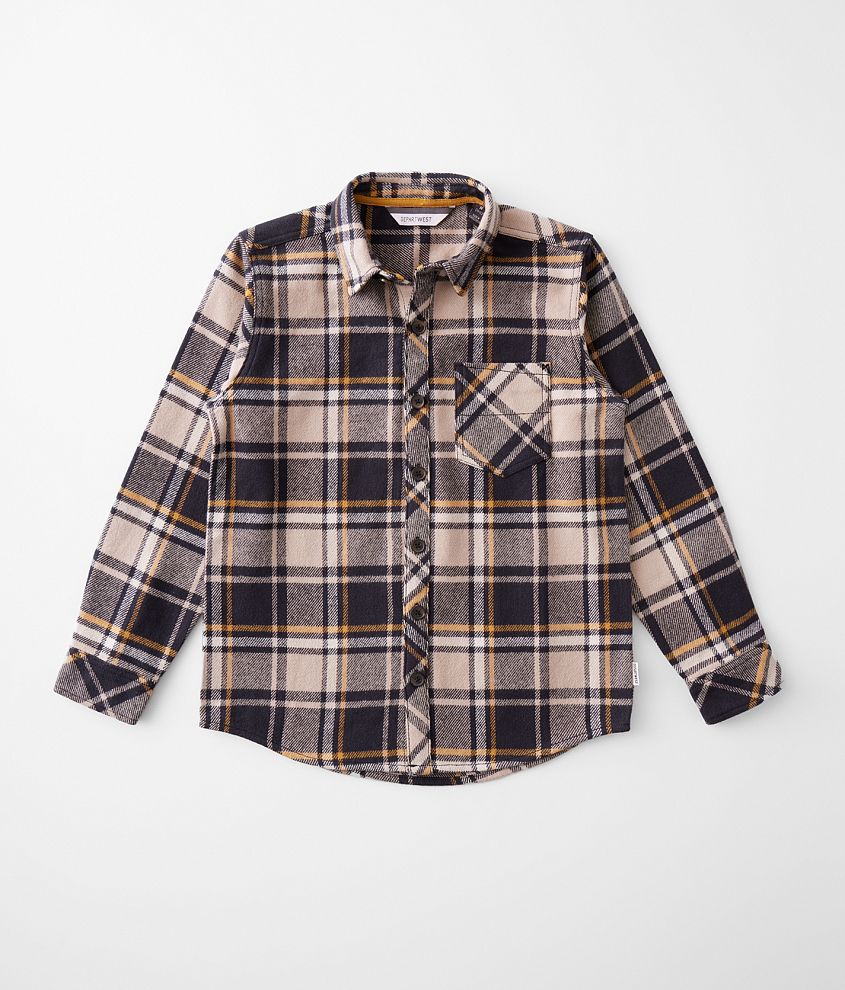 Boys - Departwest Plaid Flannel Shirt front view