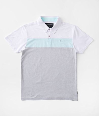 Maven Co-op Boys - Striped Performance Polo front view