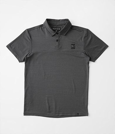 Maven Co-op Boys - Striped Performance Polo front view