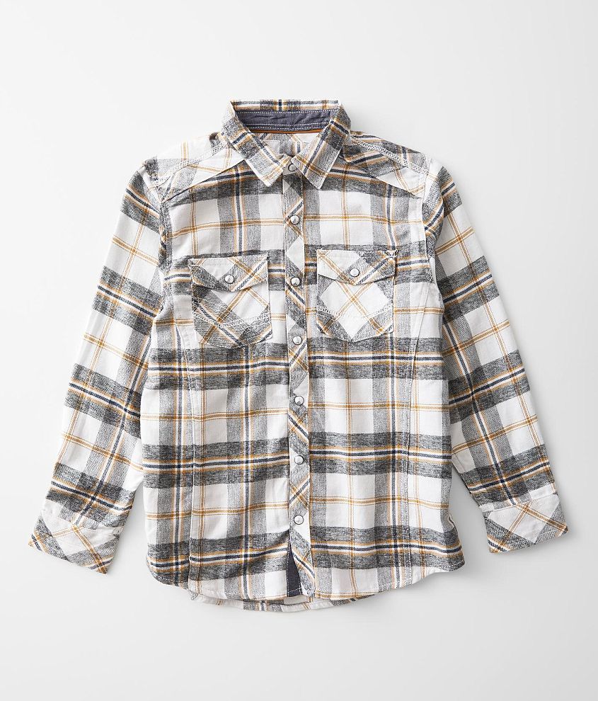 Boys - BKE Plaid Shirt front view