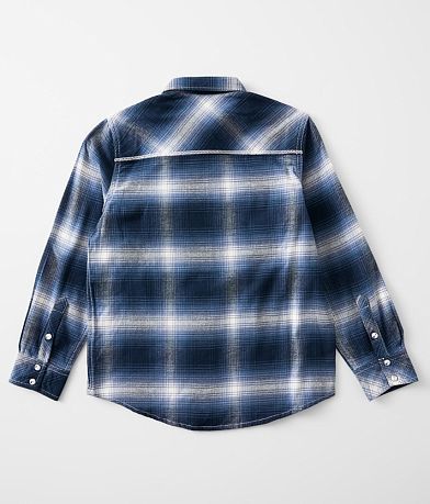 BKE Boys - Brushed Plaid Shirt back view