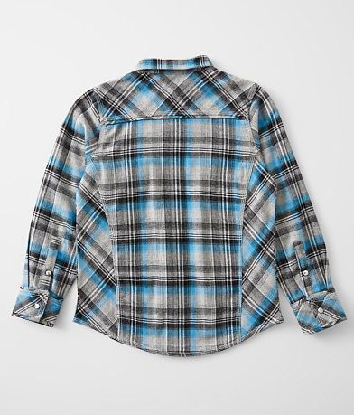 BKE Boys - Brushed Plaid Shirt BACK