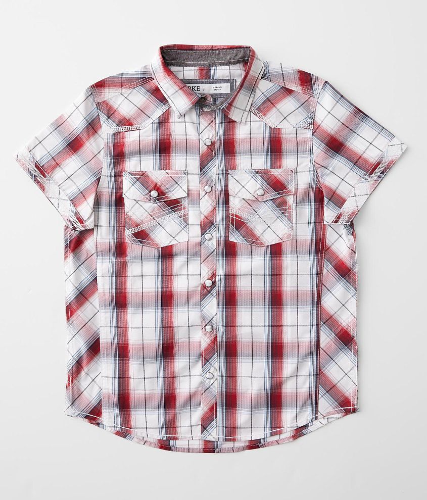 Boys - BKE Plaid Shirt front view