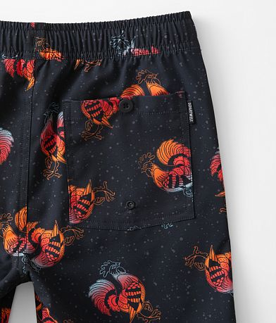 Departwest Boys - Rooster Stretch Swim Trunks back pocket view