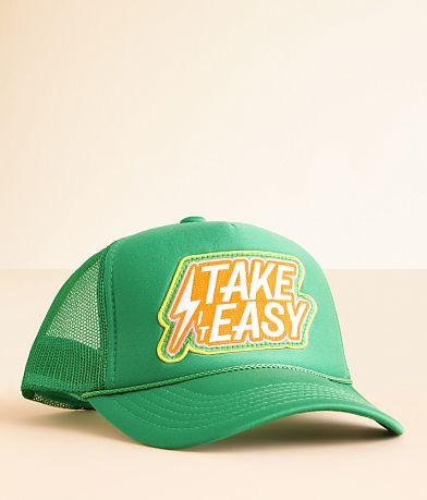 Local Beach Take It Easy Trucker Hat front view