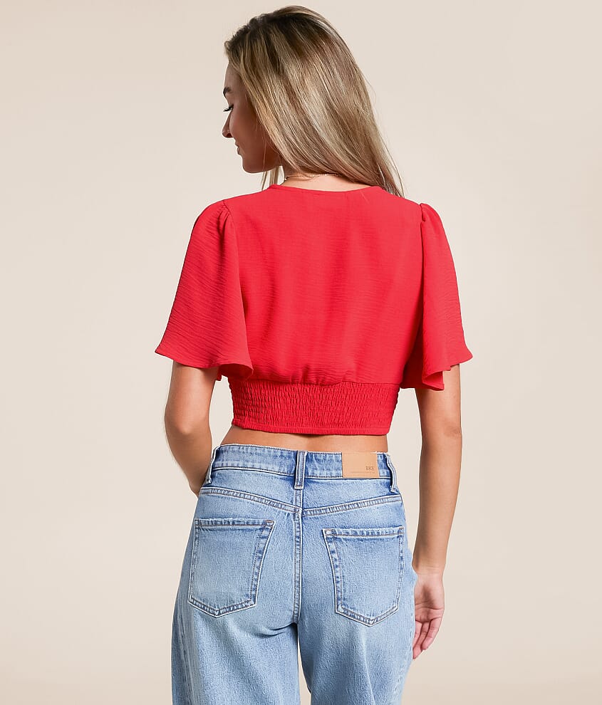 Pleated Corset Cropped Top