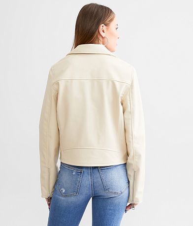Steve Madden Vinka Faux Leather Jacket back view