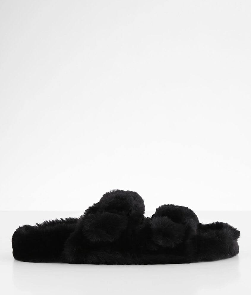 Steve Madden Around Faux Fur Slipper front view