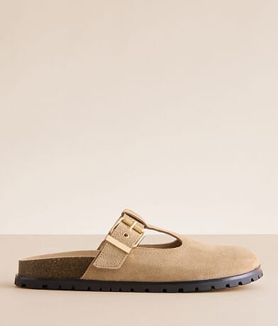 Steve Madden Atticus Cut-Out Leather Clog Shoe front view