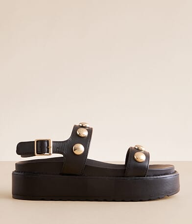 Steve Madden Bia Leather Flatform Sandal front view