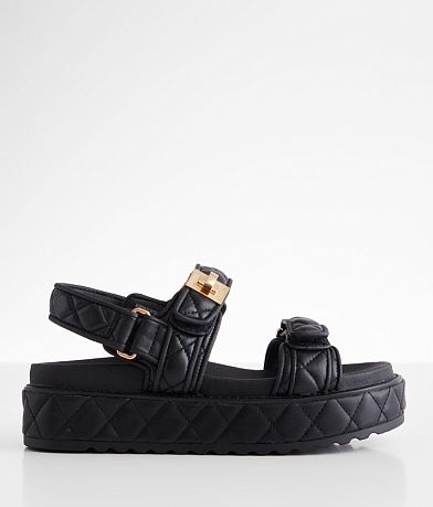 Steve Madden Bigmona Leather Flatform Sandal front view