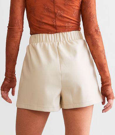 Steve Madden Faux Leather Short back view
